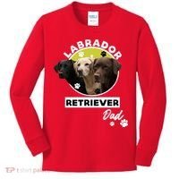 Labrador Retriever Dog Dad Kids Long Sleeve Shirt thumb 0