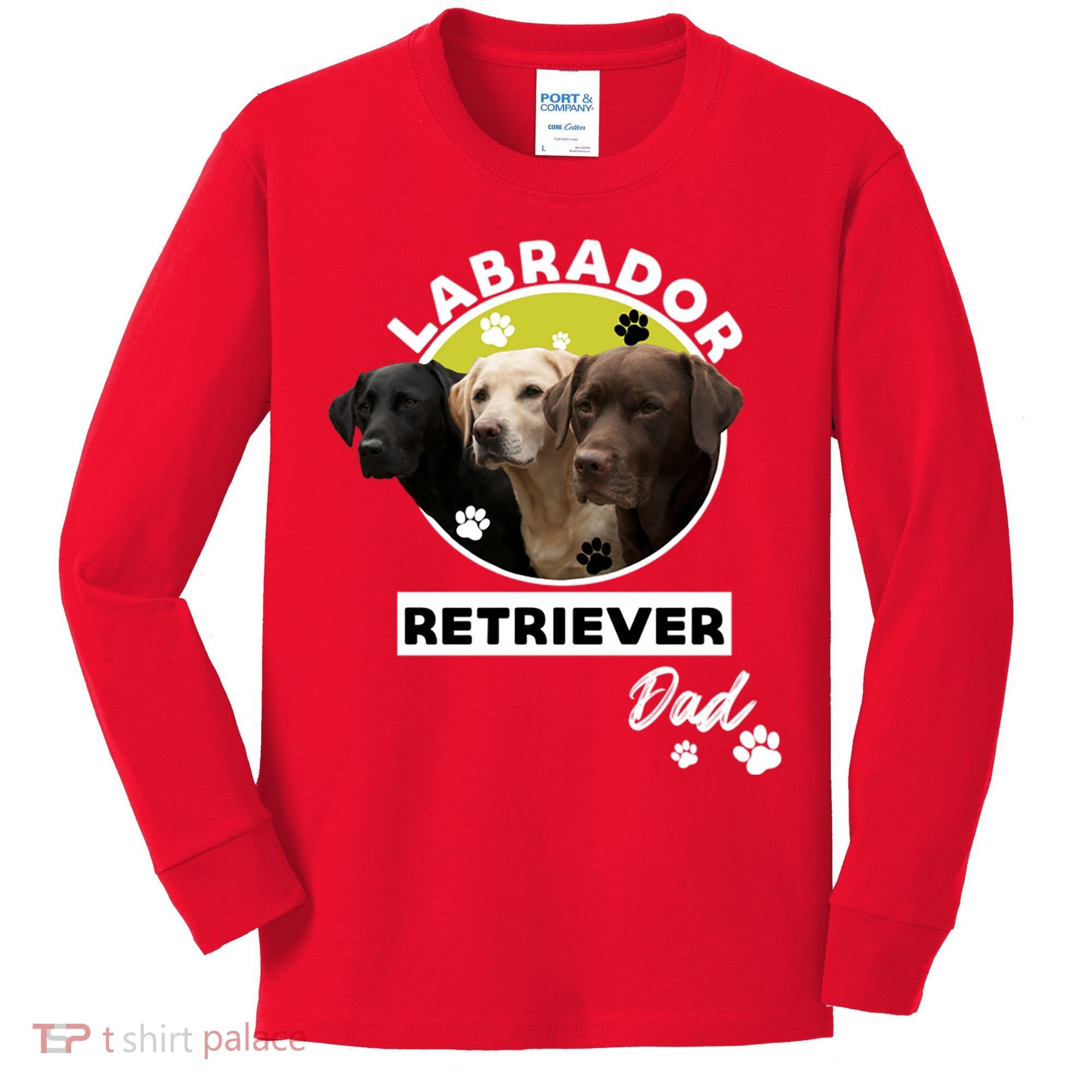 Labrador Retriever Dog Dad Kids Long Sleeve Shirt
