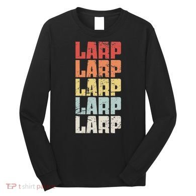 Larp Retro Distressed Larping Long Sleeve Shirt