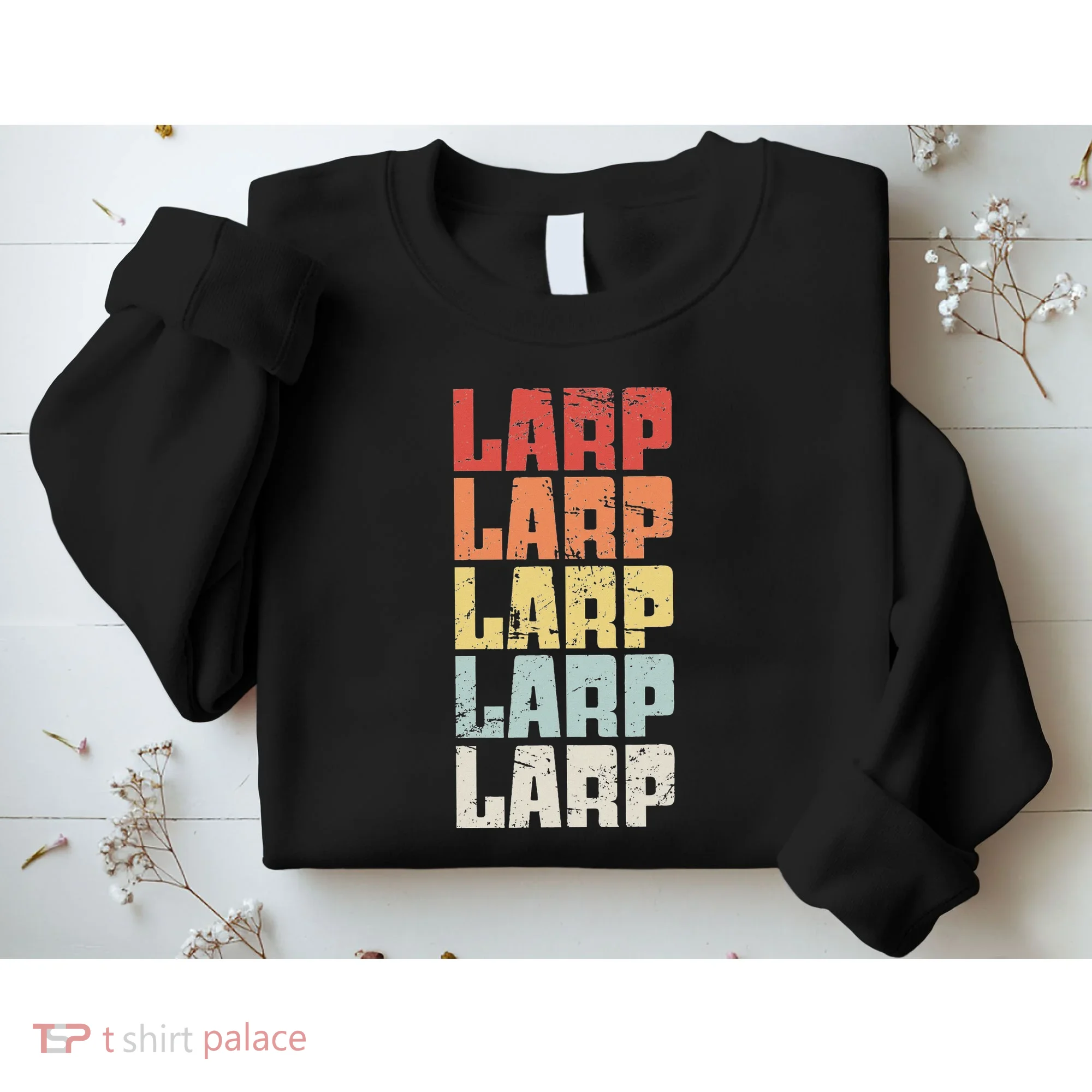 Larp Retro Distressed Larping Sweatshirt