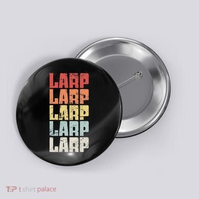 Larp Retro Distressed Larping Button