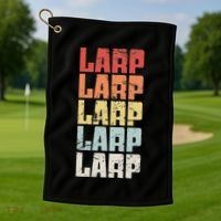 Larp Retro Distressed Larping Golf Towel thumb 1