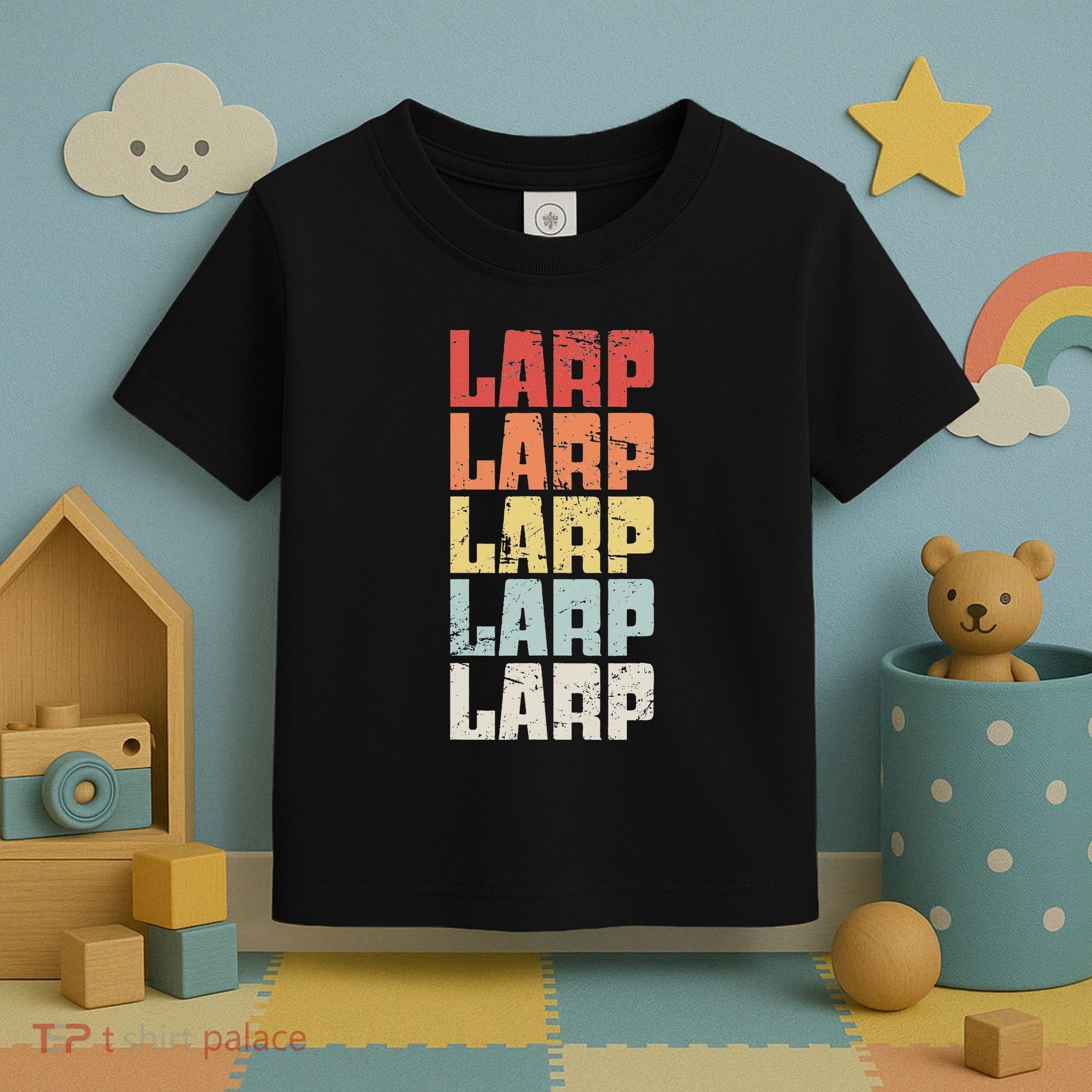 Larp Retro Distressed Larping Toddler T-Shirt