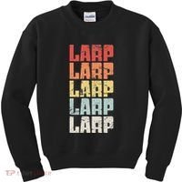 Larp Retro Distressed Larping Kids Sweatshirt thumb 0