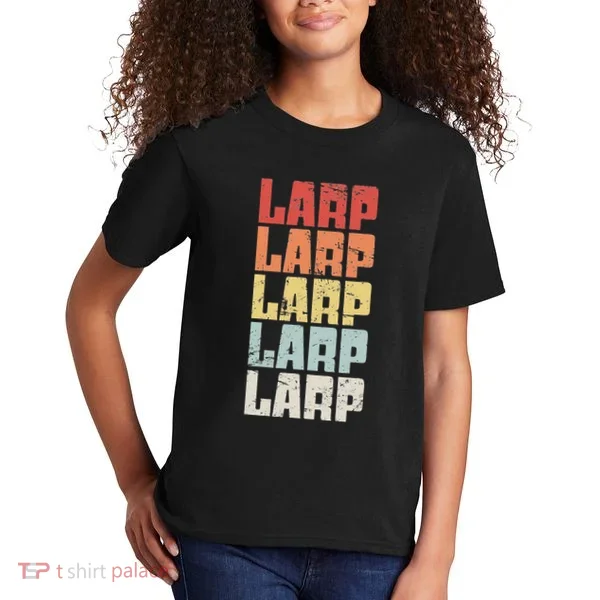 Larp Retro Distressed Larping Kids T-Shirt