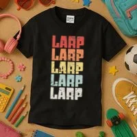 Larp Retro Distressed Larping Kids T-Shirt thumb 3