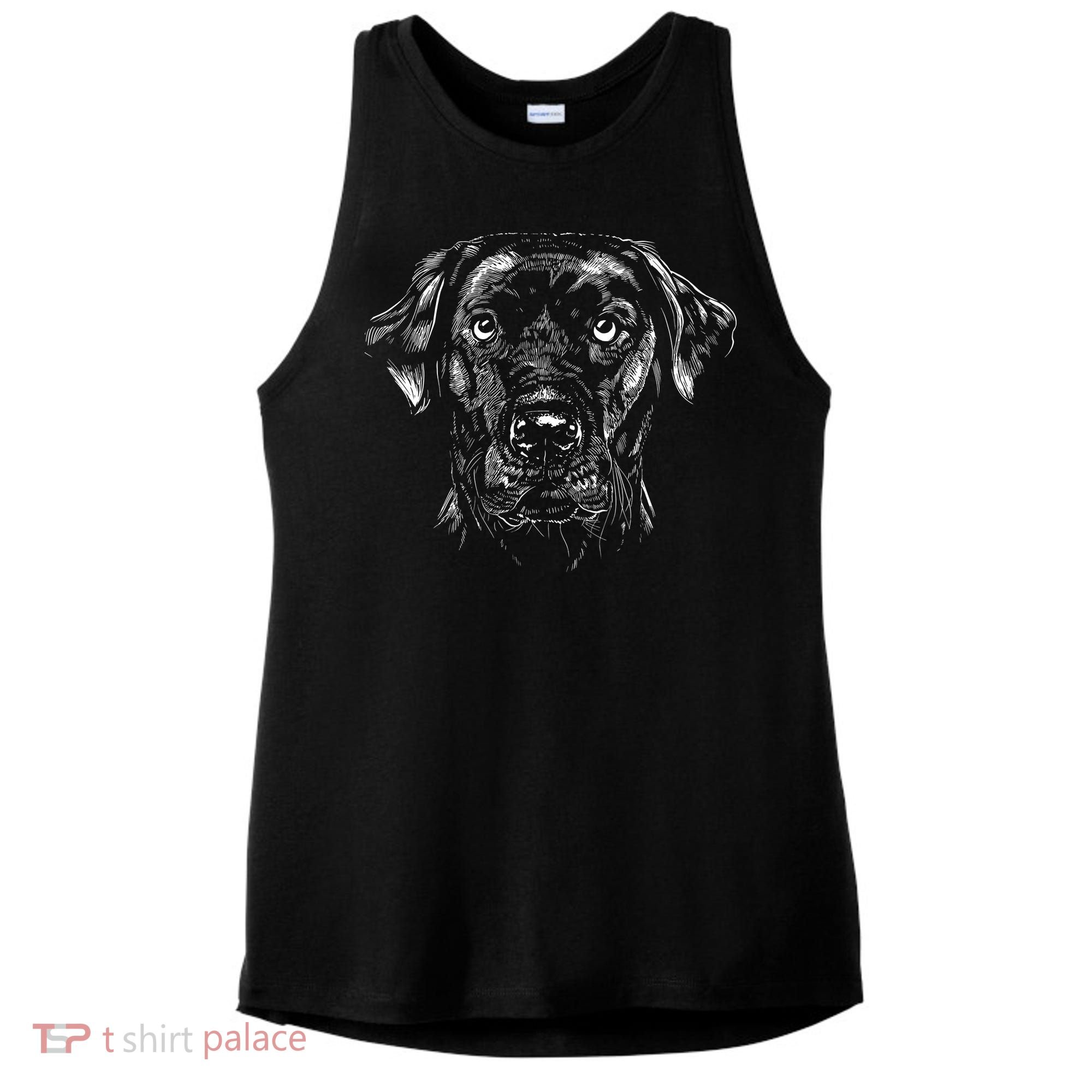 Labrador Retriever Dog Ladies PosiCharge Tri-Blend Wicking Tank