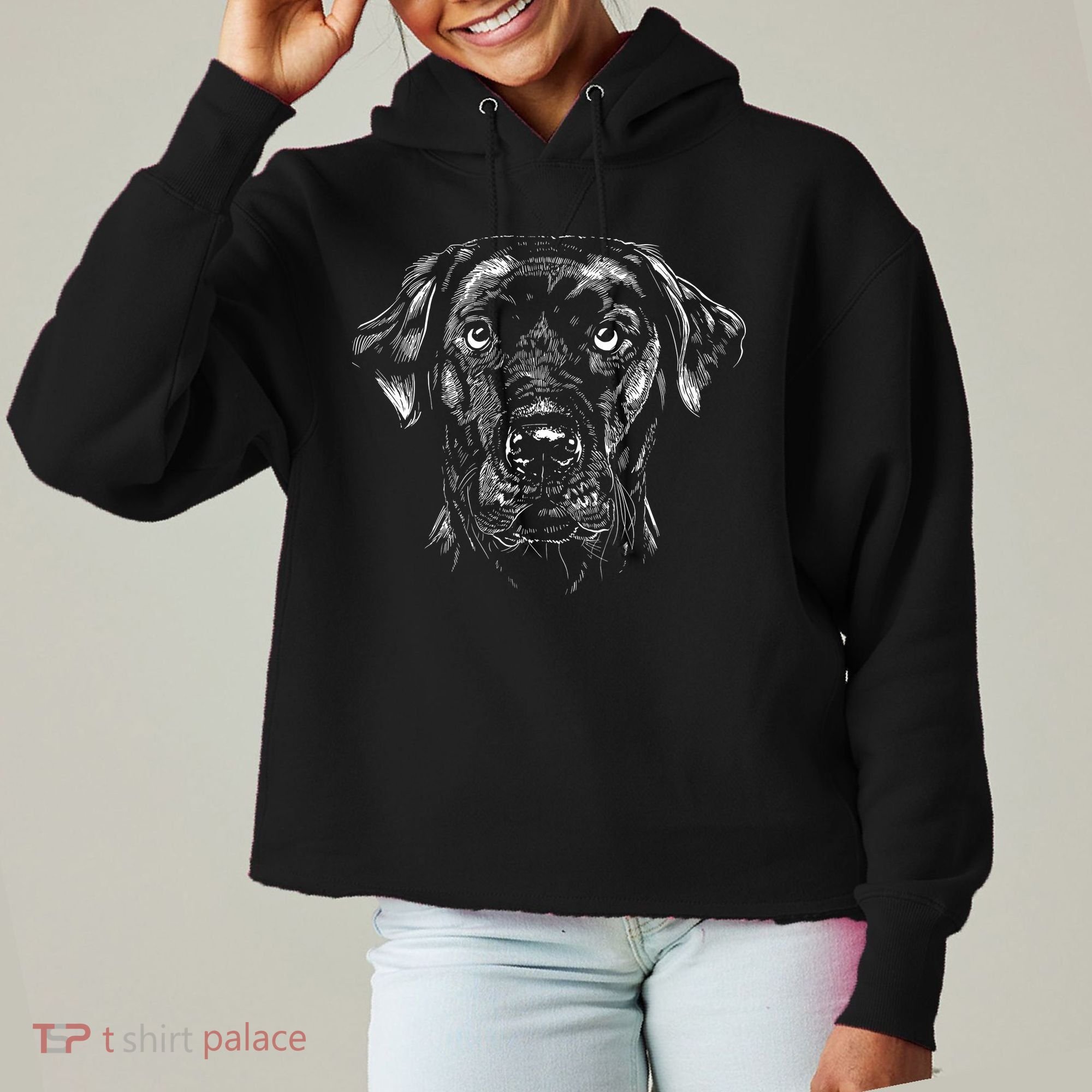 Labrador Retriever Dog Ladies Heavyweight Boxy Pullover Hoodie
