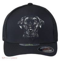 Labrador Retriever Dog Flexfit Unipanel Trucker Cap thumb 0