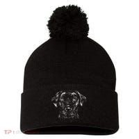Labrador Retriever Dog Pom Pom 12in Knit Beanie thumb 0