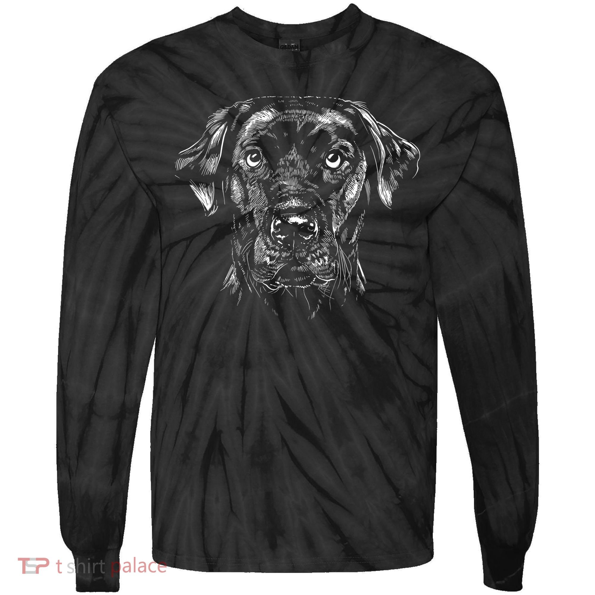 Labrador Retriever Dog Tie-Dye Long Sleeve Shirt
