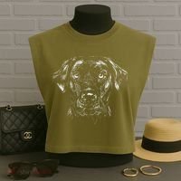 Labrador Retriever Dog Garment-Dyed Women's Muscle Tee thumb 3
