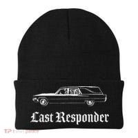 Last Responder Death Humor Funeral Hearse For The Dead Beanie thumb 0