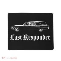 Last Responder Death Humor Funeral Hearse For The Dead Mousepad thumb 0