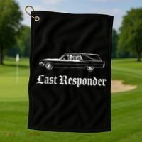 Last Responder Death Humor Funeral Hearse For The Dead Golf Towel thumb 1