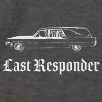 Last Responder Death Humor Funeral Hearse For The Dead Vector Backpack thumb 2