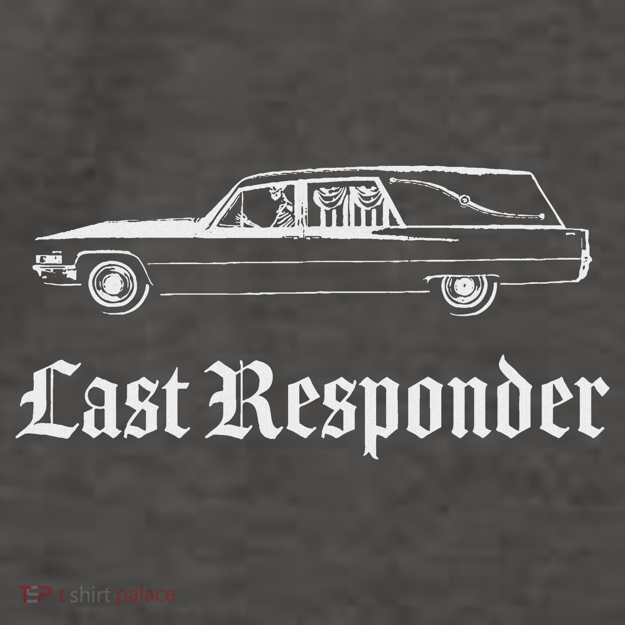 Last Responder Death Humor Funeral Hearse For The Dead Vector Backpack