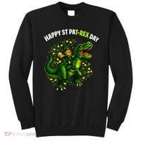 Leprechaun Riding Dino Happy Pat-rex Day T-rex Sweatshirt thumb 0