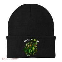 Leprechaun Riding Dino Happy Pat-rex Day T-rex Beanie thumb 0