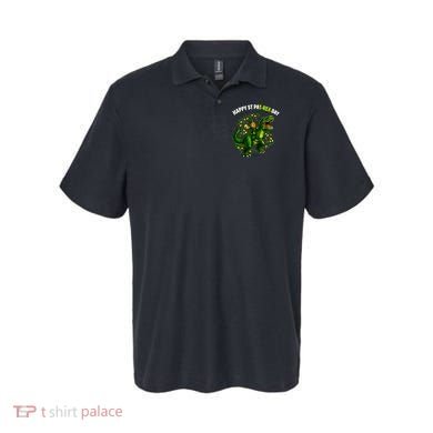 Leprechaun Riding Dino Happy Pat-rex Day T-rex Polo