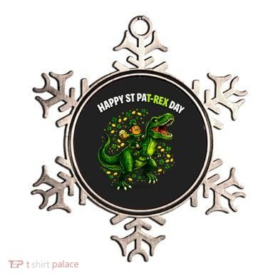 Leprechaun Riding Dino Happy Pat-rex Day T-rex Ornament