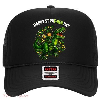 Leprechaun Riding Dino Happy Pat-rex Day T-rex Hat