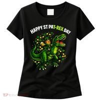 Leprechaun Riding Dino Happy Pat-rex Day T-rex Women's T-Shirt thumb 0