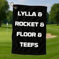 LYLLA & ROCKET & FLOOR & TEEFS Golf Towel thumb 1