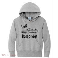 Last Responder Funny Old Classic Car Kids Hoodie thumb 0