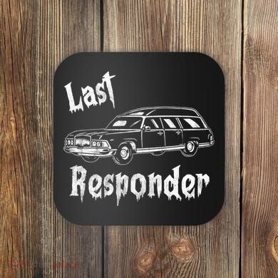 Last Responder Funny Old Classic Car Coaster