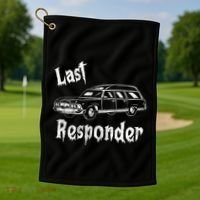 Last Responder Funny Old Classic Car Golf Towel thumb 1