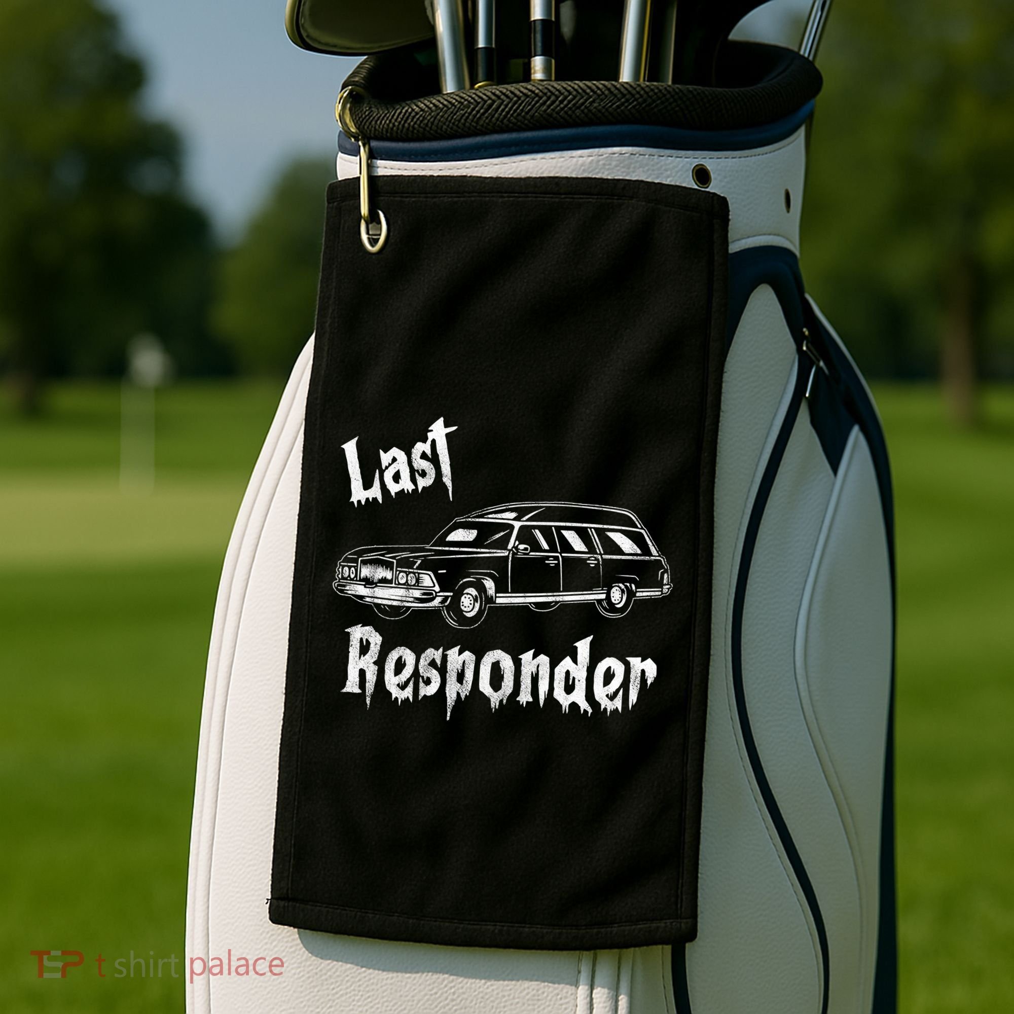 Last Responder Funny Old Classic Car Golf Towel