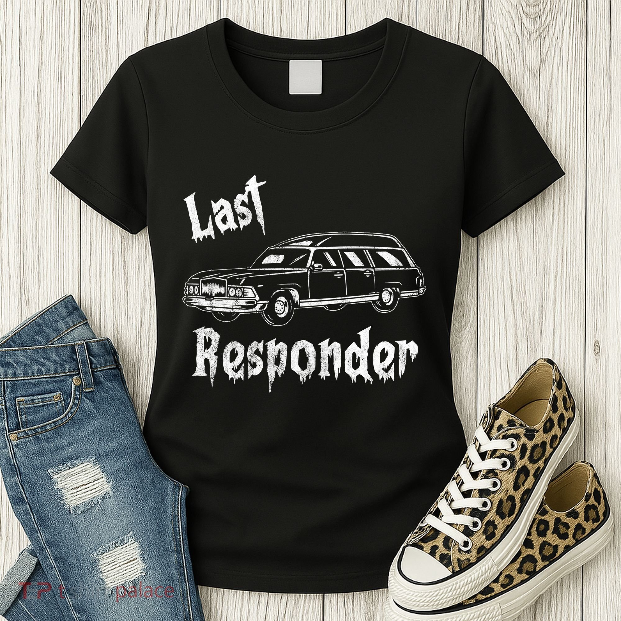 Last Responder Funny Old Classic Car Women's T-Shirt