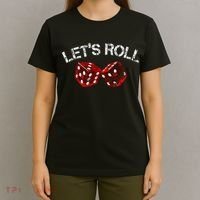 LetS Roll Funny Red Dice Craps Game Night T-Shirt thumb 4