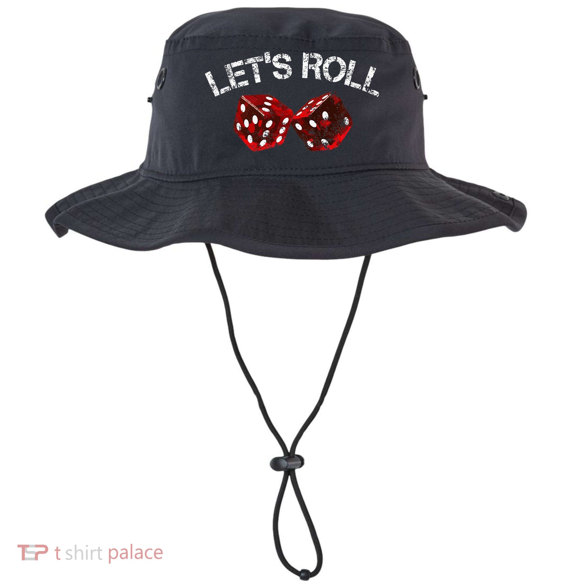 LetS Roll Funny Red Dice Craps Game Night Bucket Hat