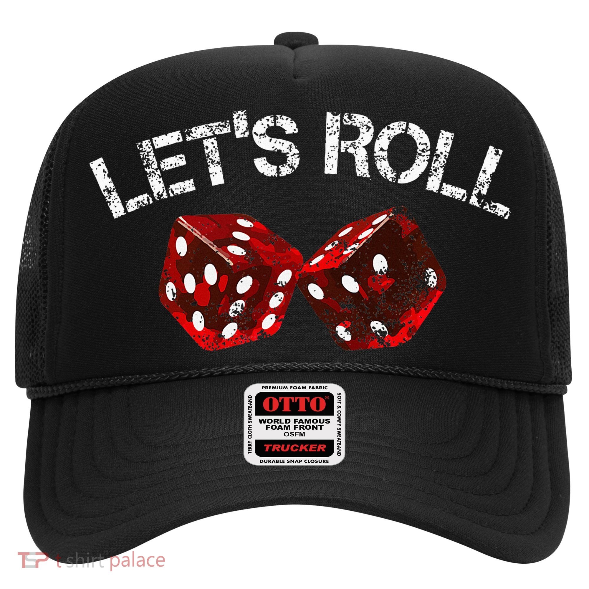 LetS Roll Funny Red Dice Craps Game Night Hat
