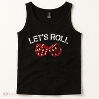 LetS Roll Funny Red Dice Craps Game Night Tank Top thumb 2