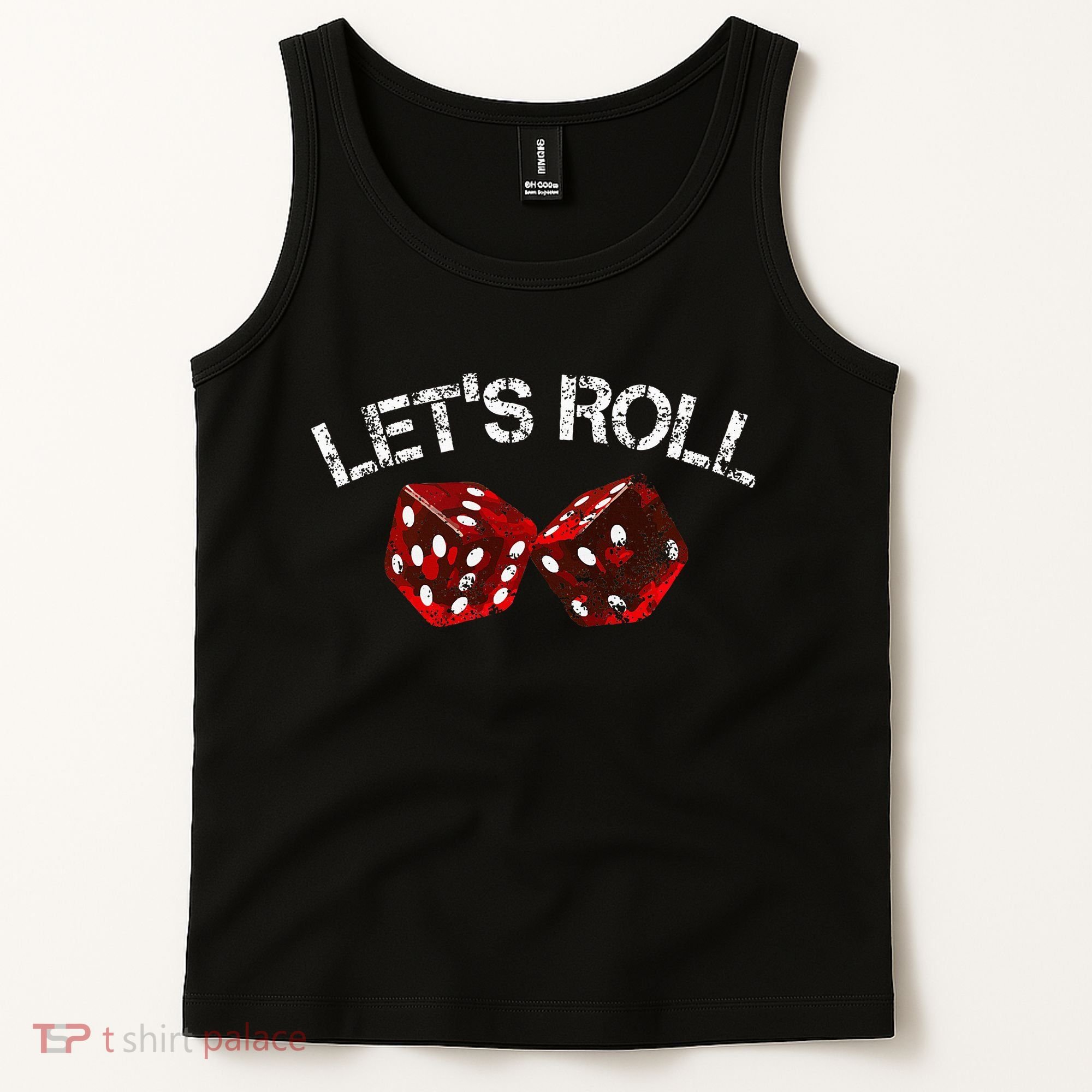 LetS Roll Funny Red Dice Craps Game Night Tank Top