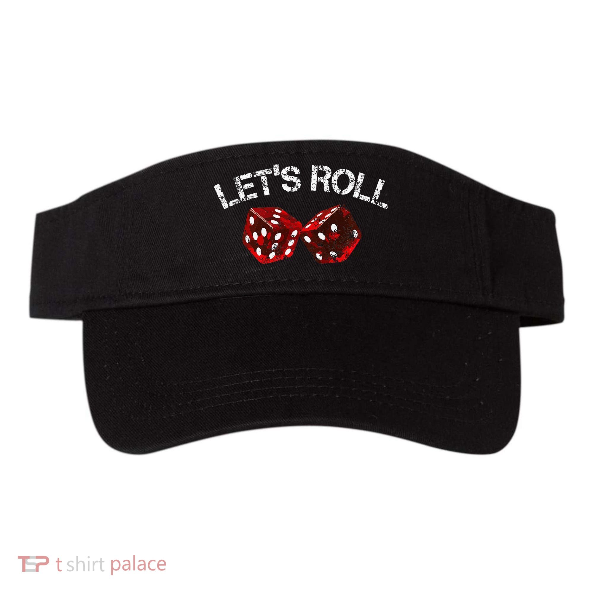 LetS Roll Funny Red Dice Craps Game Night Visor