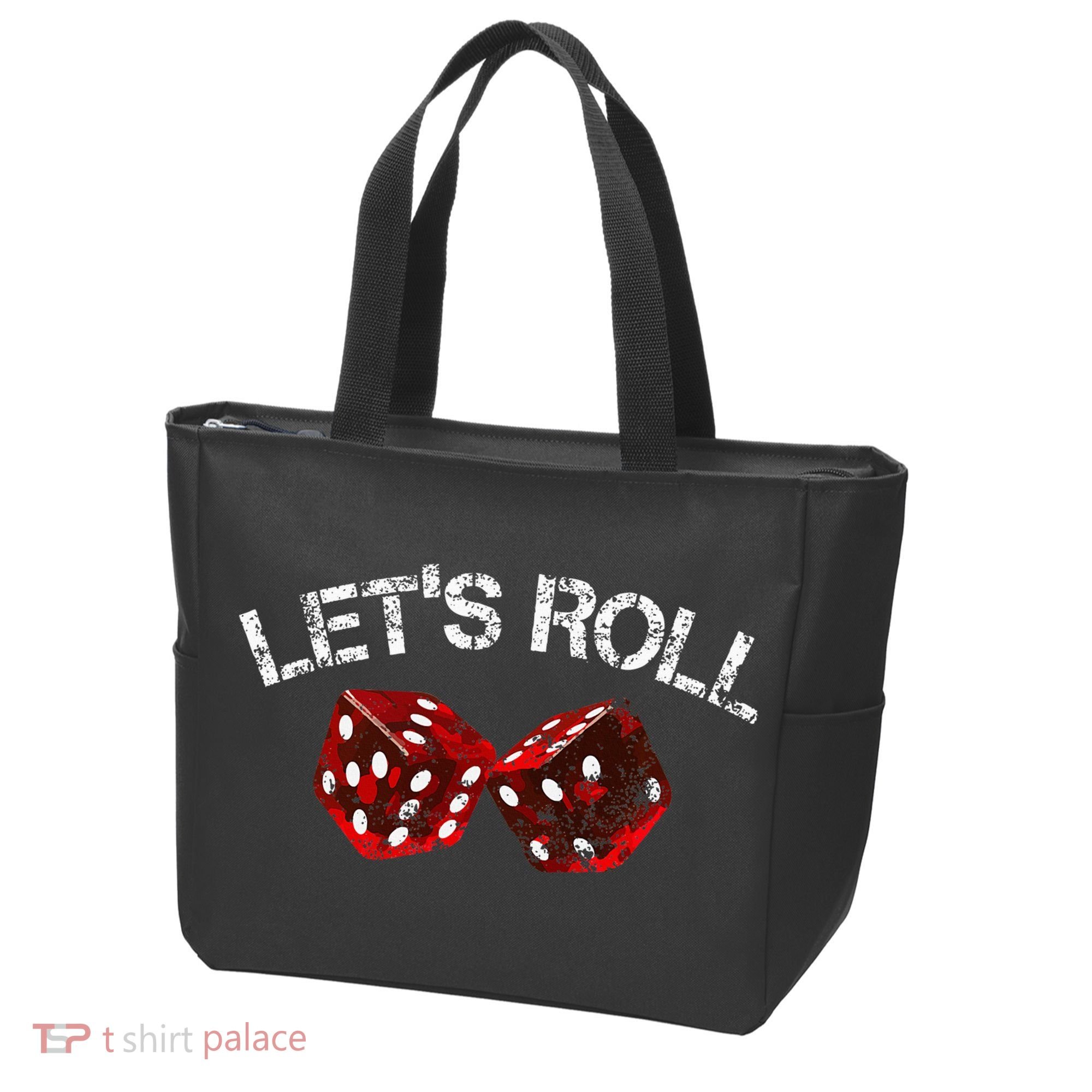 LetS Roll Funny Red Dice Craps Game Night Tote Bag