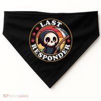 Last Responder Funny Mortician Grim Reaper USA-Made Doggie Bandana thumb 0