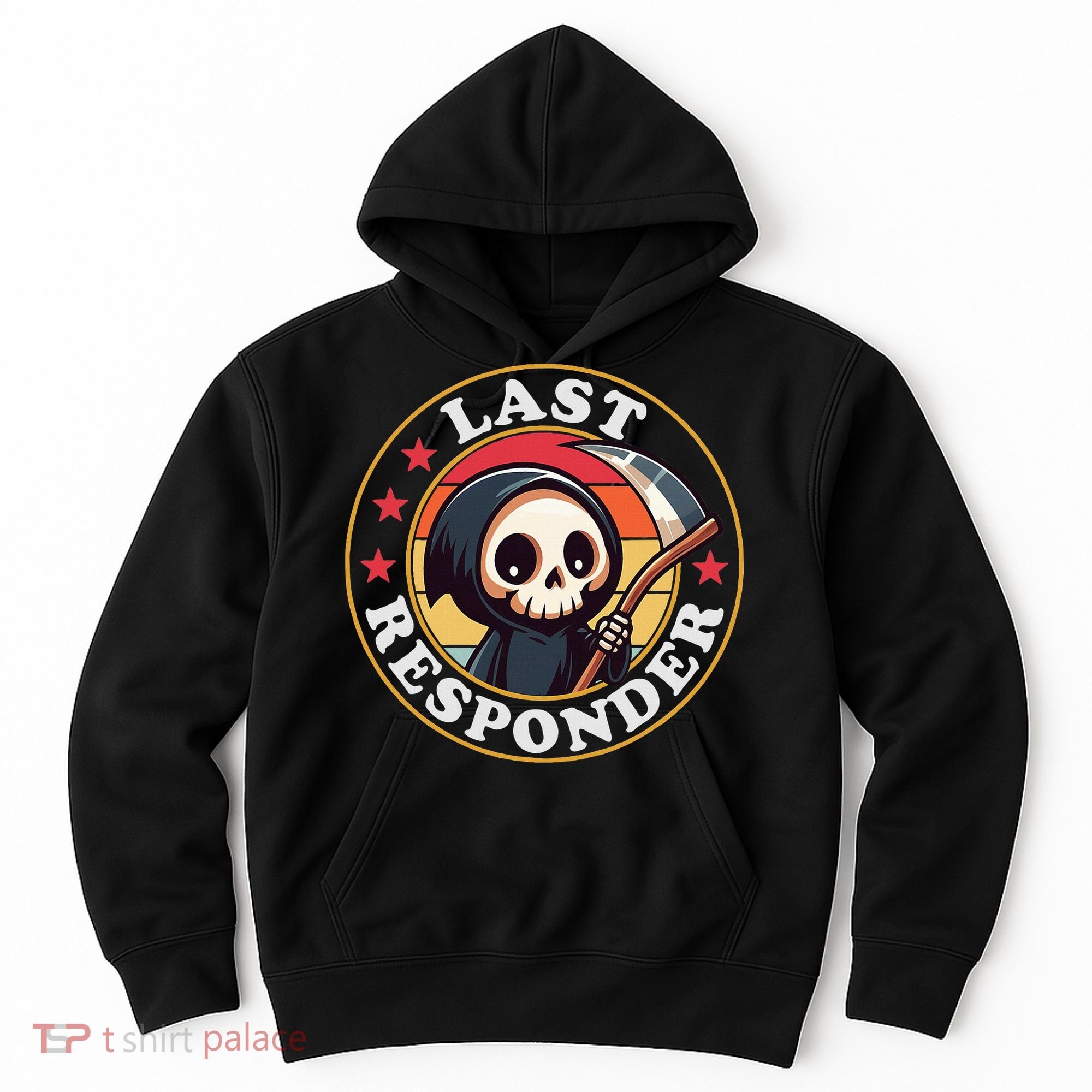 Last Responder Funny Mortician Grim Reaper Hoodie
