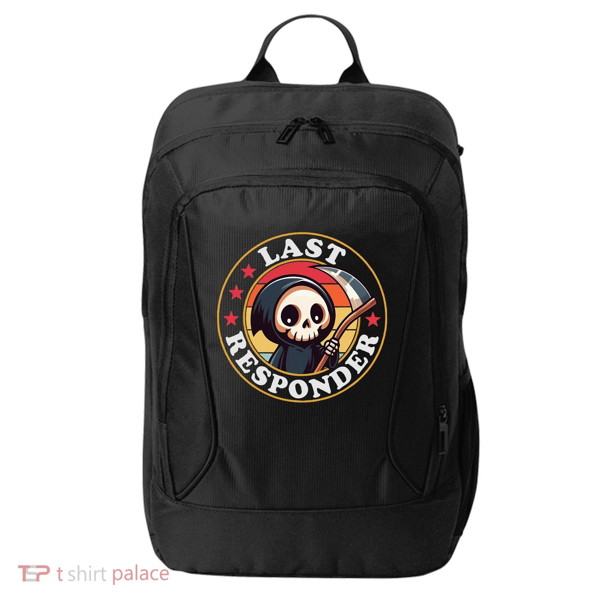 Last Responder Funny Mortician Grim Reaper City Backpack