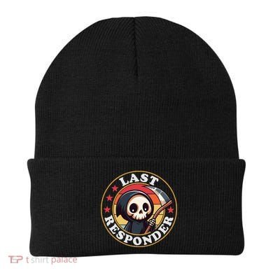 Last Responder Funny Mortician Grim Reaper Beanie