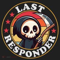 Last Responder Funny Mortician Grim Reaper Beanie thumb 2