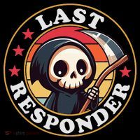 Last Responder Funny Mortician Grim Reaper Baby Bodysuit thumb 2