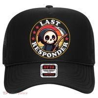 Last Responder Funny Mortician Grim Reaper Hat thumb 0