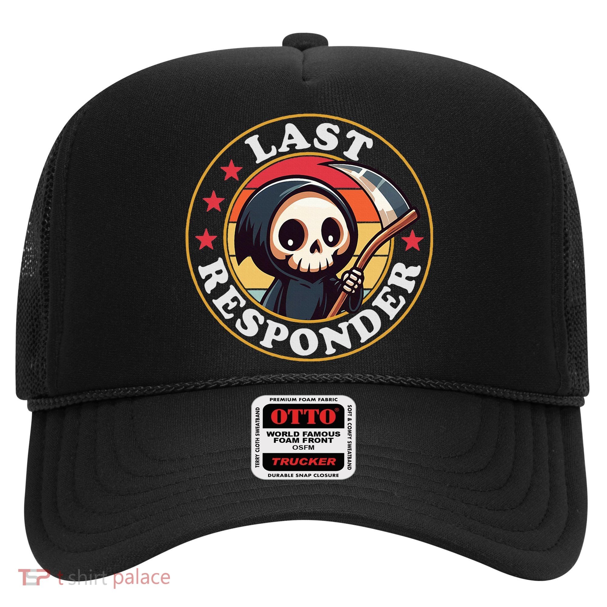 Last Responder Funny Mortician Grim Reaper Hat