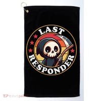 Last Responder Funny Mortician Grim Reaper Golf Towel thumb 0