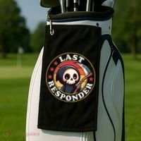 Last Responder Funny Mortician Grim Reaper Golf Towel thumb 2